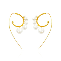 Romane 24K Artisan Pearl Flow Earrings image