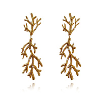 Alvena Coral Statement Earrings