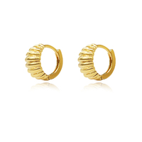 Cass Dainty Croissant Huggie Earrings