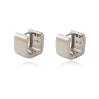 Zen Minimal Cubic Earrings (Silver) image