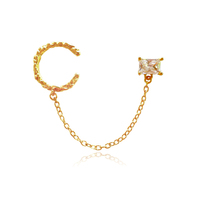 Lior Gold Vermeil Topaz Chain Cuff Earring (Single Piece) image