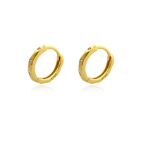 Ace Minimalist Dainty Hoop Earrings - Gold