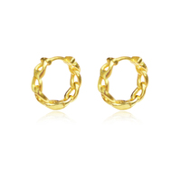 Minnie Dainty Chain Hoop Earrings  image