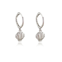 Meryl Dainty Clam Drop Earrings
