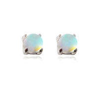 Dawn Dainty Moon Opal Stud Earrings image