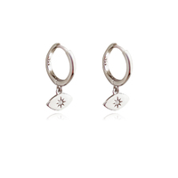 Mantra Dainty Starburst Drop Earrings