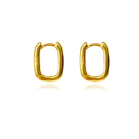 Loki Minimalist U Huggie Earrings (Gold) image
