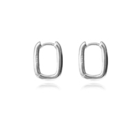 Loki Minimalist U Huggie Earrings (Silver)