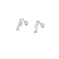 Sienna Dainty Seahorse Screw Back Earrings image