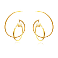 Orbit Sculptural Hoop Statement Earrings image