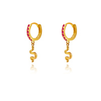 Lois Gold Filled Snake Drop Earrings image