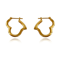 Enora Deco Heart Earrings (Gold) image