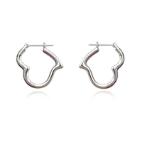 Enora Deco Heart Earrings (Silver) image