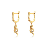 Huxley Fine Diamante Serpent Drop Earrings image