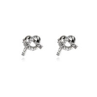 Amoris Diamante Knot Stud Earrings (Silver) image
