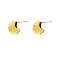 Nala Artsy Chic Dainty Crescent Earrings (Gold Vermeil)