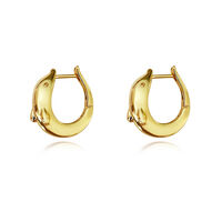Swarna Artisan Dolphin Hoop Earrings (Gold) image