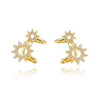 Eliana Fine Gold Sun Cuff Earrings image