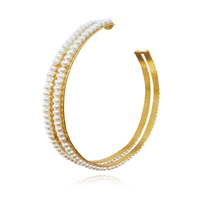 Drama Luxury Oversized Pearl Hoop Earring (Single Piece) image