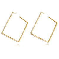 Drama Oversized Pearl Square Earrings (Pair) image