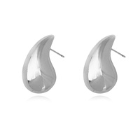 Sloane Chunky Droplet Earrings (Silver)