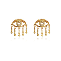 Harmonie Splendid Evil Eye Earrings (Gold Vermeil) image
