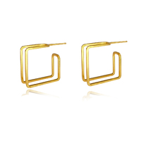 Finley Sculpture Frame Earrings (Gold Vermeil) image