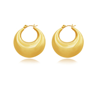 Girlfriend Chunky Gold Bowl Earrings image