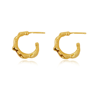 Elodie Artsy Fluid Hoop Earrings (Gold Vermeil) image
