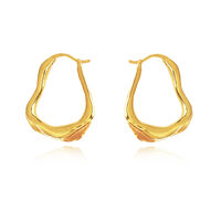 Nomad Fluid Sculpture Hoop Earrings (Gold Vermeil) image