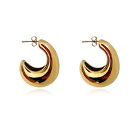 Della Curved Bowl Earrings (Gold) image