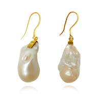 Agata 24K Baroque Pearl Drop Earrings (Imperfect No. 1)