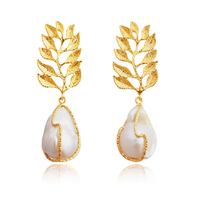 Etienne 24K Baroque Pearl Drop Earrings image