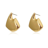 Orsa Chunky Geometric Drop Earrings (Gold)