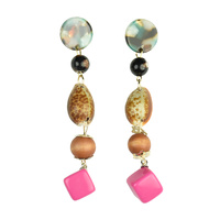 Allyriane Fuchsia Drops Statement Earrings image