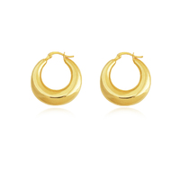 Avalynn Classic Hoop Earrings (Gold) image