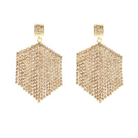 Claude Shimmering Golden Tassel Earrings