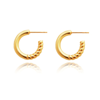 Zora Modern Gold Hoop Earrings image