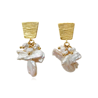 Mirele Artisan Pearl Drop Earrings (Imperfect) image