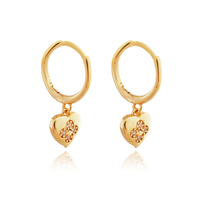 Kimi Dainty Heart Drop Earrings image