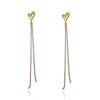 Lucian Gold Heart String Earrings image