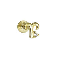 Aries Helix Screw Back Earring (Gold Single Piece) image