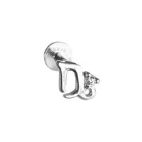 Capricorn Helix Screw Back Earring (Silver Single Piece) image