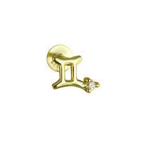 Gemini Helix Screw Back Earring (Gold Single Piece) image