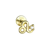 Leo Helix Screw Back Earring (Gold Single Piece) image