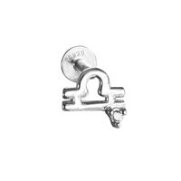 Libra Helix Screw Back Earring (Silver Single Piece) image