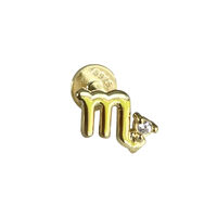 Scorpio Helix Screw Back Earring (Gold Single Piece) image
