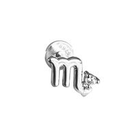 Scorpio Helix Screw Back Earring (Silver Single Piece) image