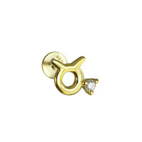 Taurus Helix Screw Back Earring (Gold Single Piece) image