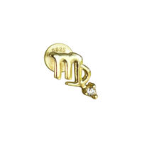 Virgo Helix Screw Back Earring (Gold Single Piece) image